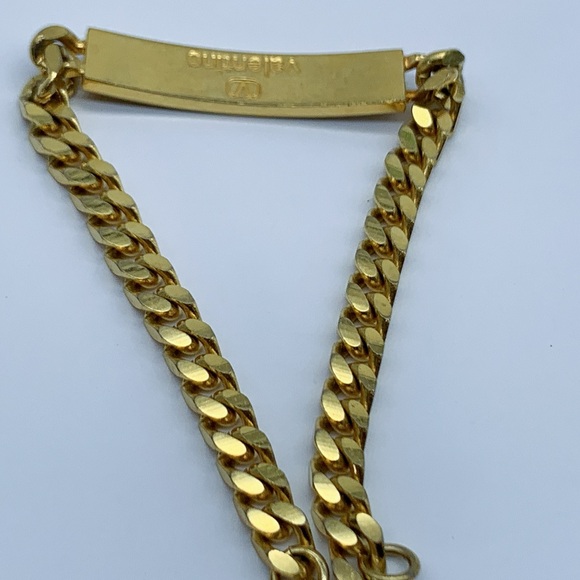 Vintage Valentino Garavani Gold-plated V-Logo Curb Chain Bracelet - Picture 6 of 12